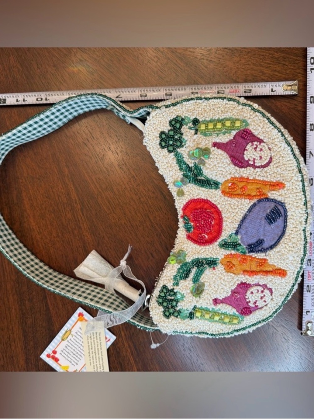 Viral Beaded Bag! NWT Garden Vegetable Shoulder Bag - Picture 8 of 11